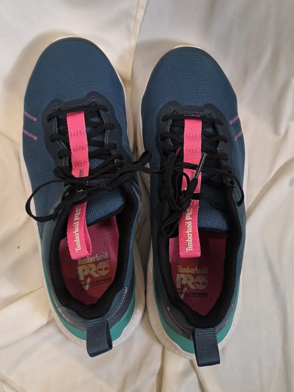 Timberland PRO Setra Women 7.5 W Comp Safety Toe Work Shoe Sneakers Teal A5RTJ